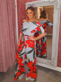 Lima print jumpsuit sage and poppy