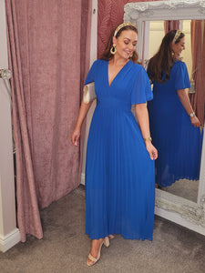 Carina Pleated Dress blue