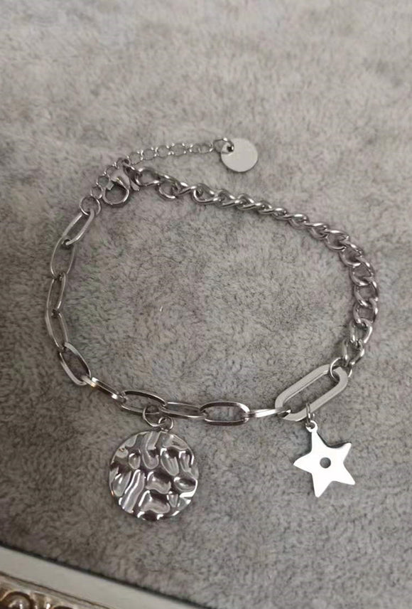 Silver star bracelet