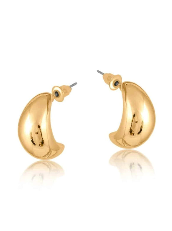 Gold petal earring