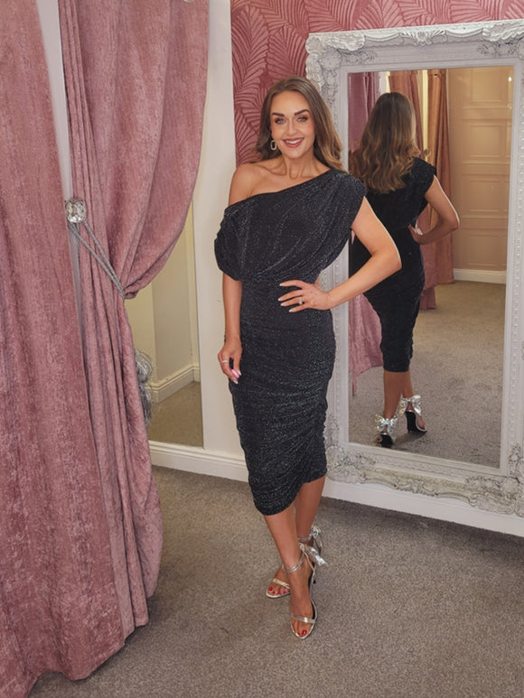 Oxygen Dress Black sparkle