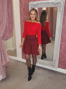 Molly Skirt Red/Black