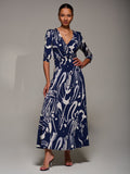 Sue Dress Navy Abstract