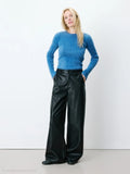 Alfie Faux Leather Trousers Black