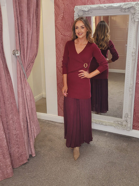 Anya Skirt Burgundy