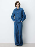 Adriana Denim Shirt Blue Textured