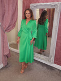 Carly Wrap Dress Green