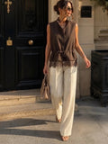 Ria waistcoat brown