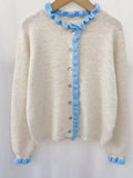 Ella Cardigan Off White/Blue
