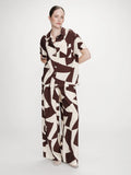Veni Trousers Chocolate Print