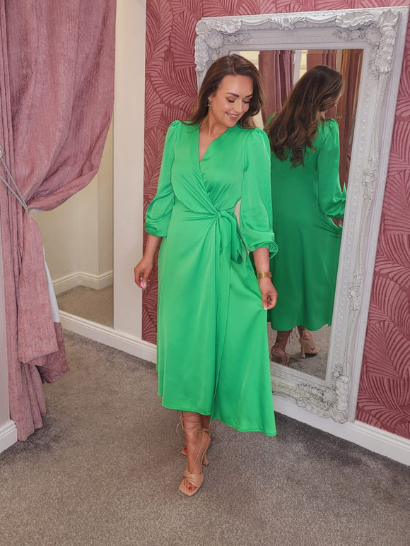 Carly Wrap Dress Green