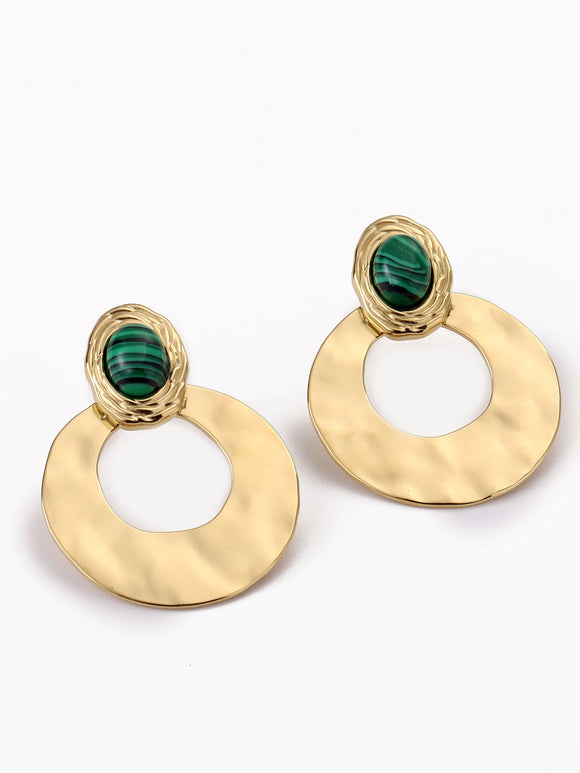 Chloe Earrings Gold/green