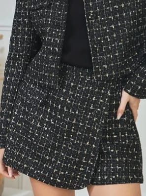 Tweed Skort Black