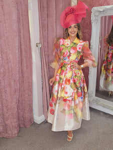 Rosario Dress fuschia floral
