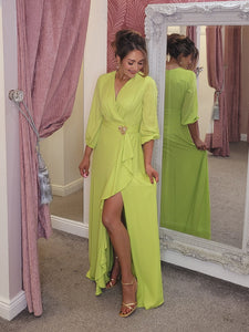 Audrina Dress lime