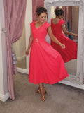 Caroline Dress coral