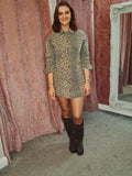 Alizee Shirt Dress Leopard Print