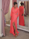 Audrina Dress coral