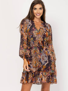 Tia Dress Plum multi