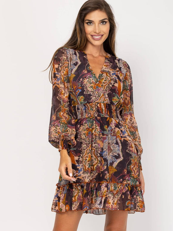 Tia Dress Plum multi