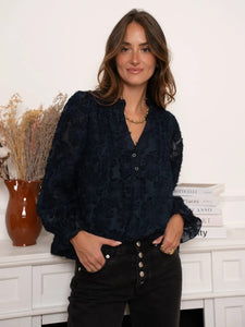 Angela Blouse Navy