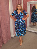 Carly Dress Navy Spot