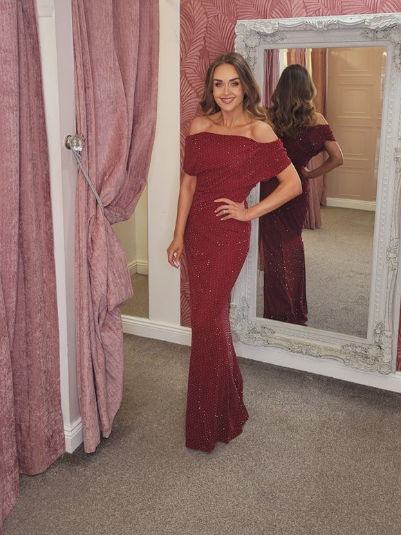 Katie burgundy dress