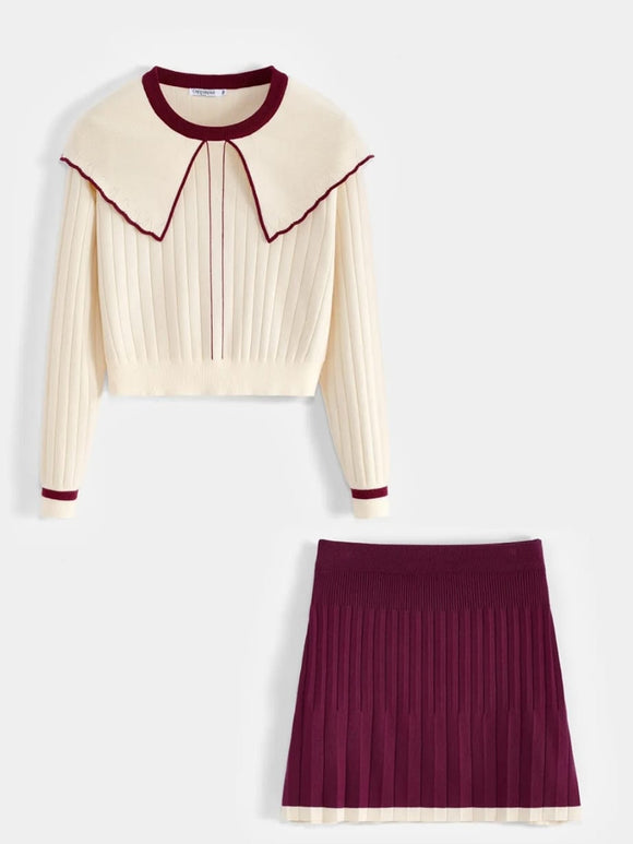 Kyra Set Burgundy/Cream