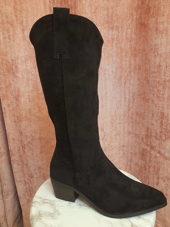 Belle Western Boot Black