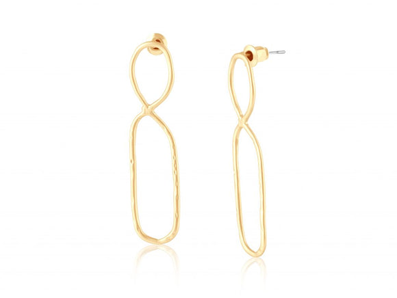 Gold infinity earrings